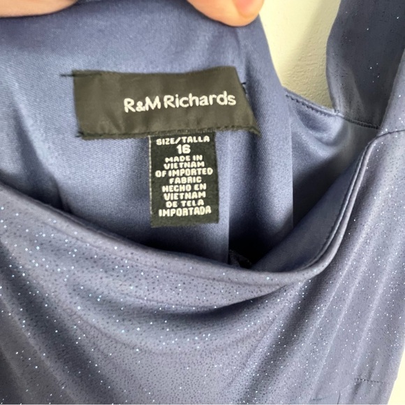 R & M Richards Sleeveless Square Neckline Dress Sparkly Stretchy Women’s Size 16 - Picture 6 of 13